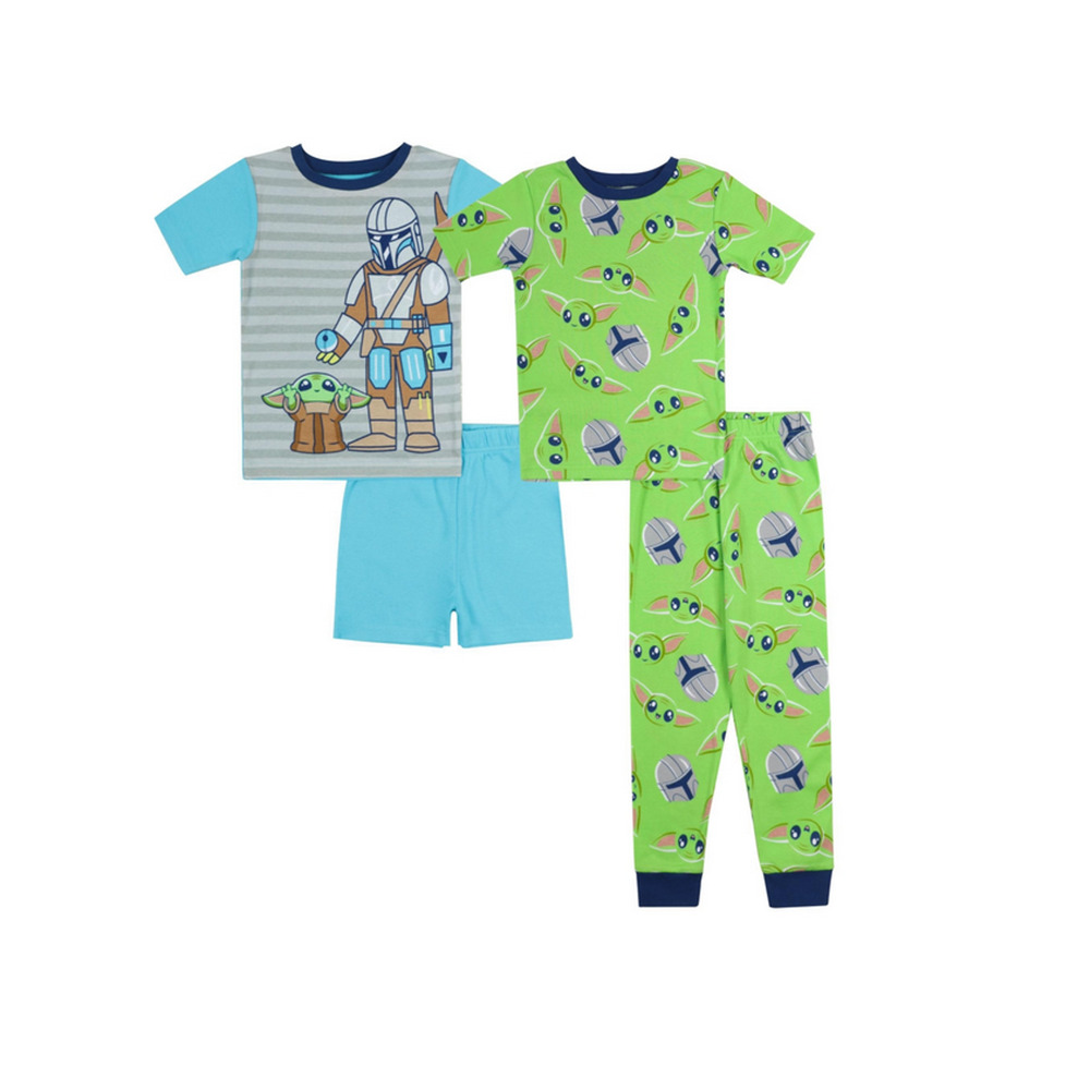 The Mandalorian Little Boys Short Sleeves Pajama Set 4 Piece Multi Size 4